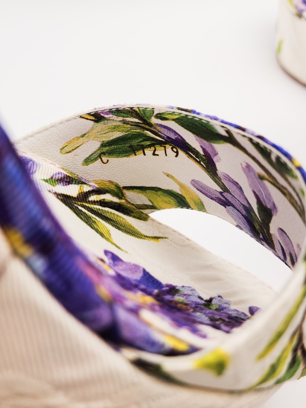 Dolce & Gabanna Jacquard Floral Platform Wedge Sandals EU 37 - Picture 7 of 9